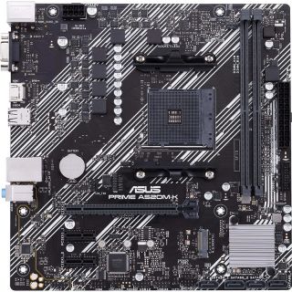 Asus Prime A520M-K AMD Socket AM4 mATX Motherboard | PCIe 3.0 M.2 | HDMI | D-Sub | SATA 6 Gbp/s | USB 3.2 Gen 1